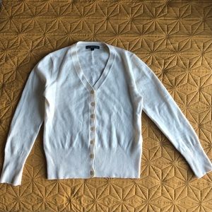 White 100% Wool Brooks Brothers Cardigan